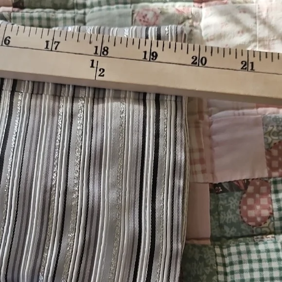 Sandra Darren Gray White Metallic Sheen Stripe Blaze - Picture 9 of 9